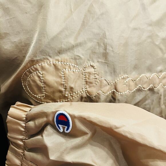 Champion Brown Quarter/Half Zip Windbreaker/Rain Jacket 2XL (A0131) - Picture 3 of 7